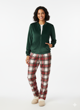 🎁 The Evergreen Velvet Plaid Set 🎄