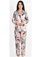 The Blush Botanic Satin Lounge Set