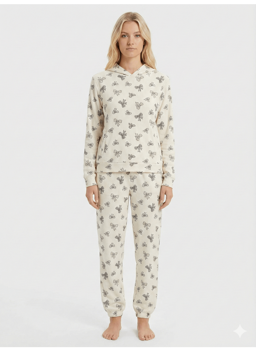 he Coquette Ribbon Hooded Set