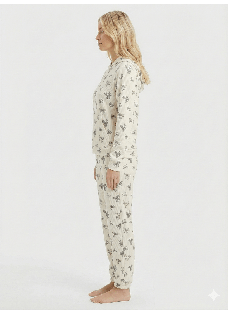 he Coquette Ribbon Hooded Set