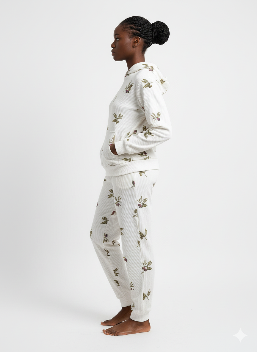 🌿 The Olive Grove Ribbed Lounge Set 🍸