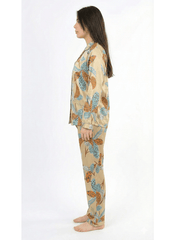 The Golden Leaf Satin Pajama Set