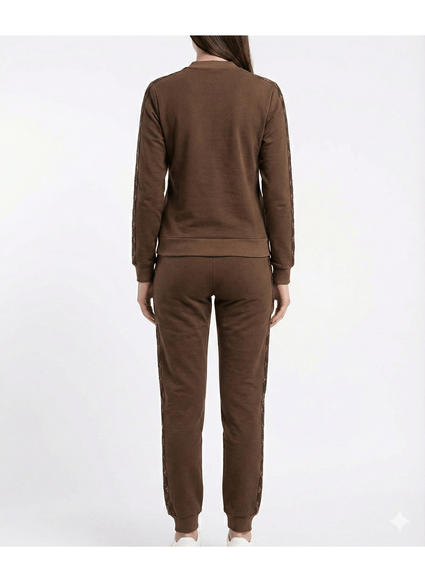 The Luxe Monogram Stripe Track Set