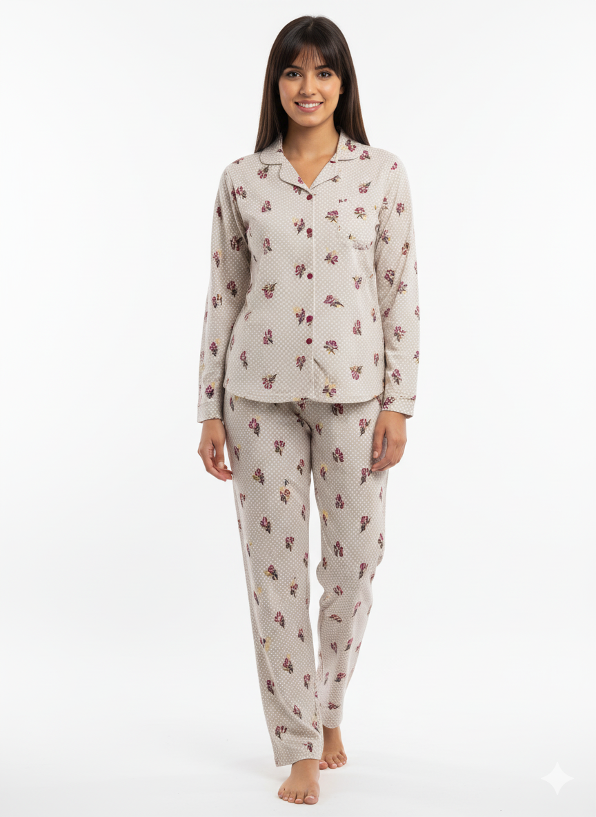 🌸 The Garden Dot Button-Down PJs 🌼